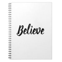 Acredite na tipografia, preto e branco minimalista
