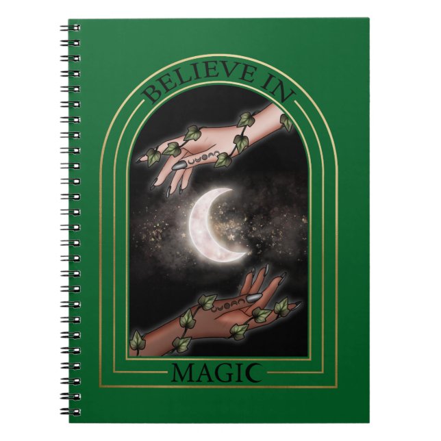 Caderno Espiral Acredite no notebook espiral mágico (Frente)