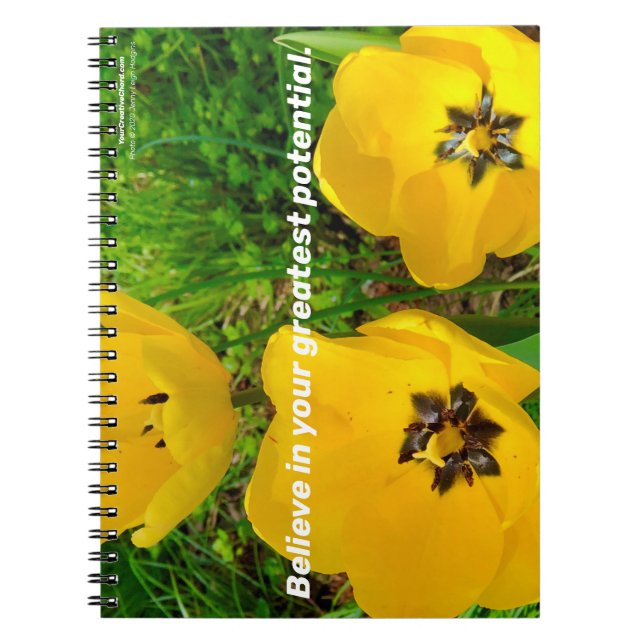 Caderno Espiral Acredite No Seu Maior Potencial. (Frente)