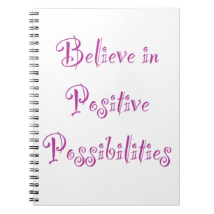 Caderno Espiral Acreditem em possibilidades positivas