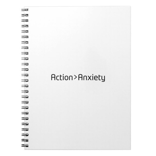 Caderno Espiral Action Over Anxiety Minimalist Spiral Notebook (Frente)