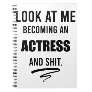 Caderno Espiral Actress Graduation Funny Gift Theater Lover Gift