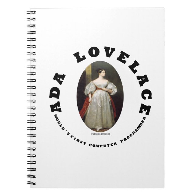Caderno Espiral Ada Lovelace, o primeiro programador de computador (Frente)