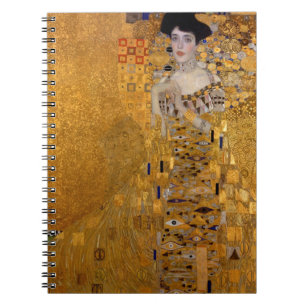 Caderno Espiral Adele, A Senhora no Dourado - Gustav Klimt