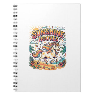 Caderno Espiral Adesivo Comercial Casco de Unicórnio Sol e Camiset
