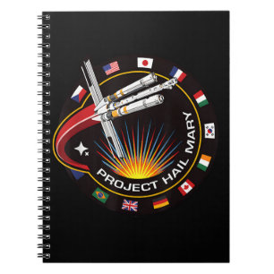 Caderno Espiral Adesivo de Missão Espacial