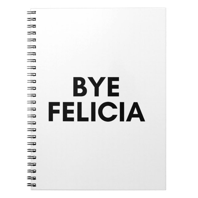 Caderno Espiral adeus felicia (Frente)