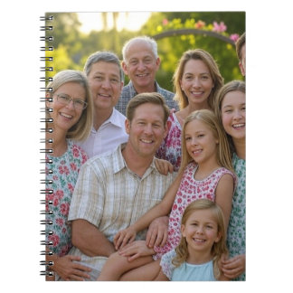 Caderno Espiral Adicionar Foto de Reunião da Família Personalizar