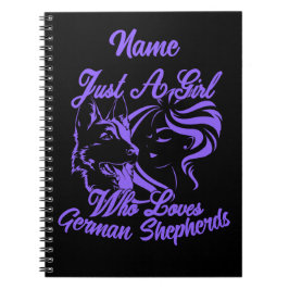 Caderno Espiral Adicionar nome - Apenas uma garota que ama German 