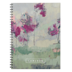 Caderno Espiral Adicionar Seu Nome  Fuchsia Treeline