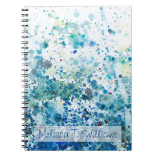 Caderno Espiral Adicionar Seu Nome Mar dançado I