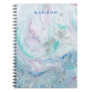 Caderno Espiral Adicionar Seu Nome  Marble I
