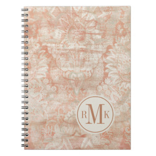 Caderno Espiral Adicionar suas Iniciais  Esquerda de Garnet