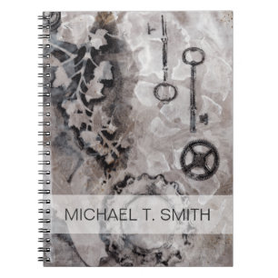 Caderno Espiral Adicione seu nome justaposição II