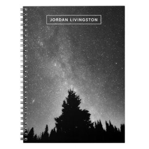 Caderno Espiral Adicione seu nome Night Sky