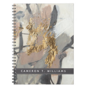 Caderno Espiral Adicione seu nome   Ouro Blush