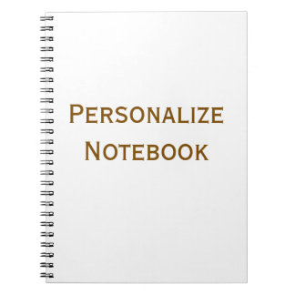 Caderno Espiral Adicione Seu Próprio Design simples 6.5" x 8.75"