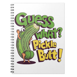 Caderno Espiral Adivinha O Quê_ Bunda de Pepino! Pepino Engraçado