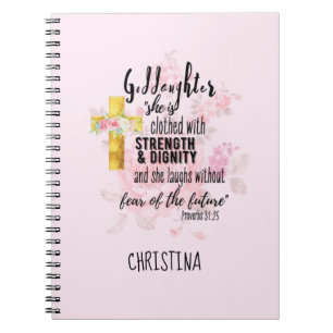 Caderno Espiral Adolescente Deusa Presente Proverbo Personalizado