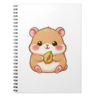 Caderno Espiral Adorable Kawaii Chibi Hamster