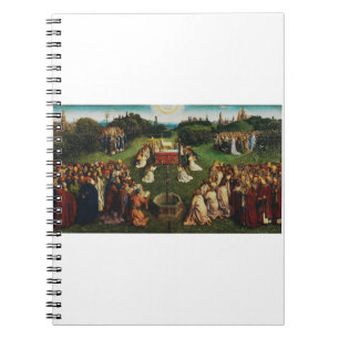 Caderno Espiral Adoração do Cordeiro Místico de Jan van Eyck Arte