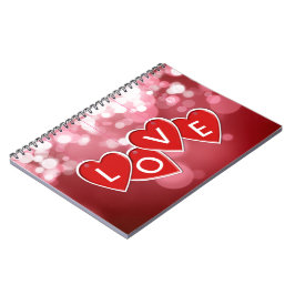 Caderno Espiral Adorando Corações Vermelhos