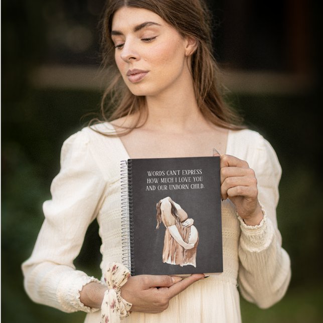 Caderno Espiral Adorável Esposa de Gravidez Romântica Dotada com C (Criador carregado)