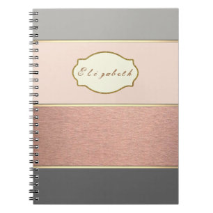 Caderno Espiral Adorável Listrado,Colorido -Personalizado