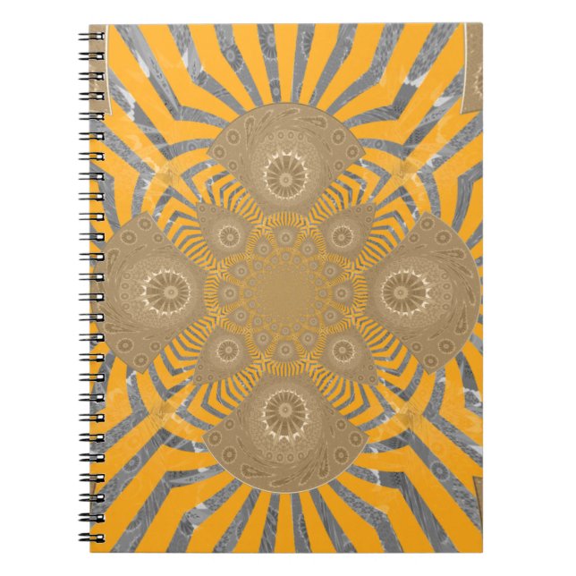 Caderno Espiral Adorável padrão simétrico africano surpreendente d (Frente)
