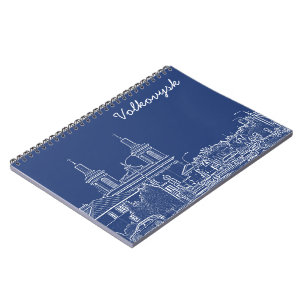 Caderno Espiral Adoro a Catedral da Arquitetura de Volkovysk na Bi