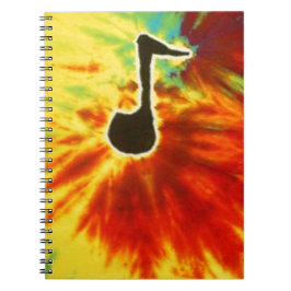 Caderno Espiral Adoro nota musical Tie Dye PhatDyes