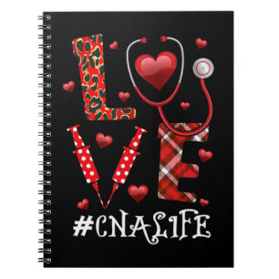 Caderno Espiral Adoro o dia do Namorados da CNA Life Heart Nursing