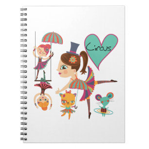 Caderno Espiral Adoro o Diário do Circus Notebook