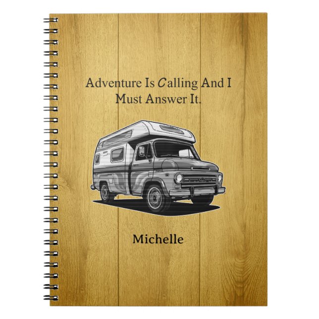 Caderno Espiral Adventure Is Calling I Must Answer Explore Outdoor (Frente)