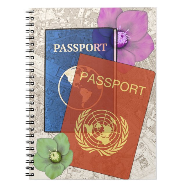 Caderno Espiral Adventure Viagem Passport (Frente)