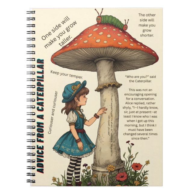 Caderno Espiral Advice from a Caterpillar Wonderland Notebook (Frente)