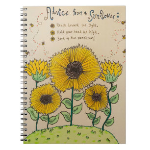 Caderno Espiral "Advice from a Sunflower" Notebook