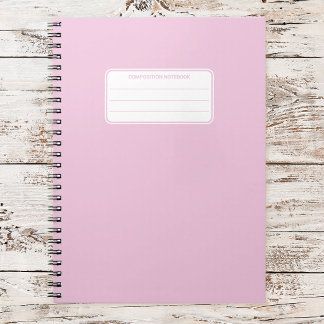 Caderno Espiral Aesthetic Soft Pastel Solid Color Composition