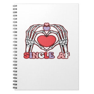 Caderno Espiral Af Skeleton Hands Dia de os namorados Classic