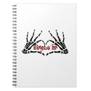 Caderno Espiral Af Skeleton Mãos Cardíaco Clássico