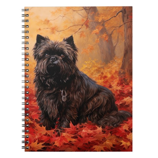 Caderno Espiral Affenpinscher deixa cair inspirada (Frente)