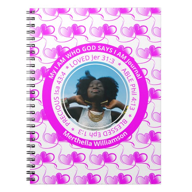 Caderno Espiral Afirmação Positiva Sou Diário Cristão (Frente)