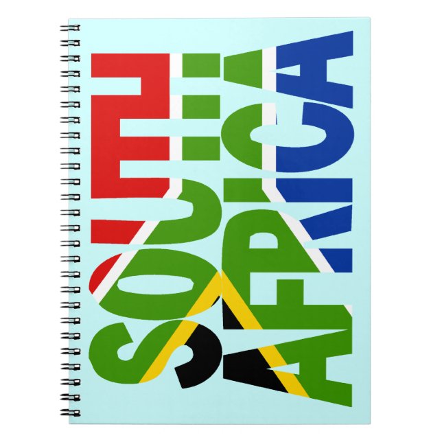 Caderno Espiral África do Sul + bandeira (Frente)