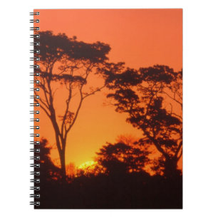 Caderno Espiral África do Sul.  Pôr do sol africano.