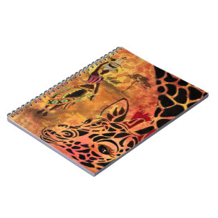 Caderno Espiral African Girl and Giraffe - Amigos - Desenho de Art