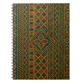 Caderno Espiral African Notebook Beaded Kente