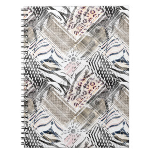 Caderno Espiral Africano, combo, couro, tigre, Jaguar, visto, s