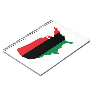 Caderno Espiral Afro-americanos - Cores Vermelhas, Pretas e Verde