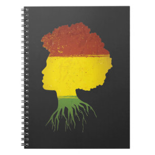 Caderno Espiral Afro Black Girl African American Roots Diva