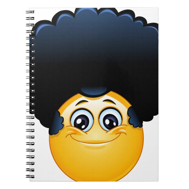Caderno Espiral afro emoji (Frente)